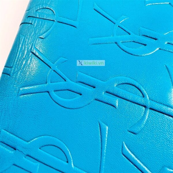 7010-YVES SAINT LAURENT turquoise blue wallet-Ví dài nữ-Đã sử dụng3