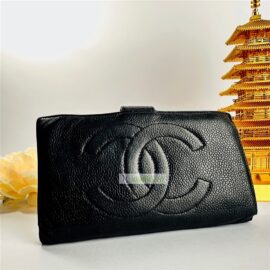 7019-CHANEL Caviar leather bi-fold long wallet-Ví dài nữ- Đã sử dụng