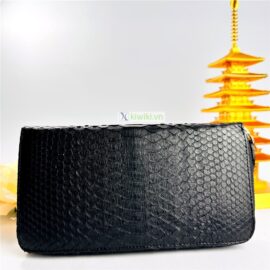 7025-Python black leather round zipper long wallet-Ví dài nữ-Mới 100%