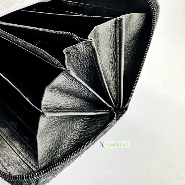 7025-Python black leather round zipper long wallet-Ví dài nữ-Mới 100%6