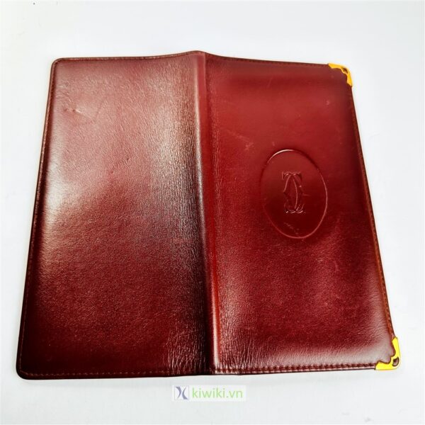 7028-CARTIER boudeaux leather wallet-Ví dài nam/nữ-Đã sử dụng3