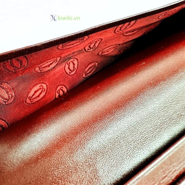 7028-CARTIER boudeaux leather wallet-Ví dài nam/nữ7