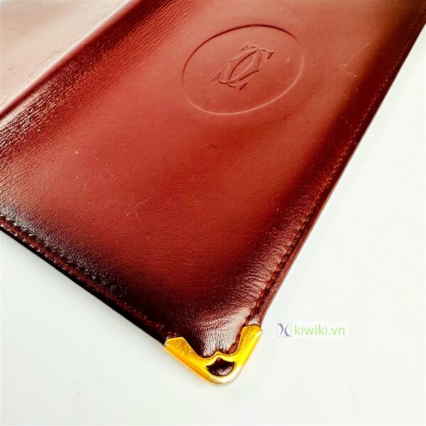 7028-CARTIER boudeaux leather wallet-Ví dài nam/nữ-Đã sử dụng9