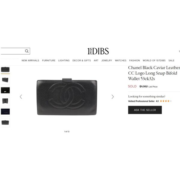 7019-Ví dài nữ- CHANEL Caviar leather bi-fold long wallet-Đã sử dụng12