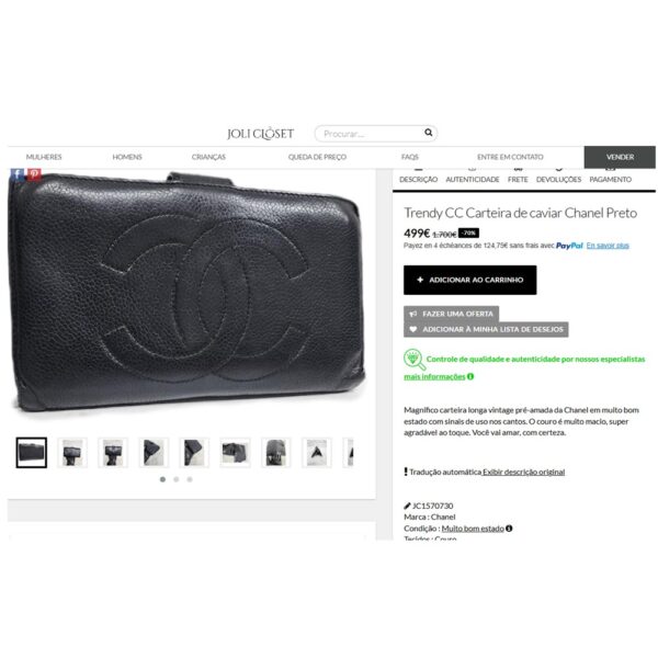 7019-Ví dài nữ- CHANEL Caviar leather bi-fold long wallet-Đã sử dụng11