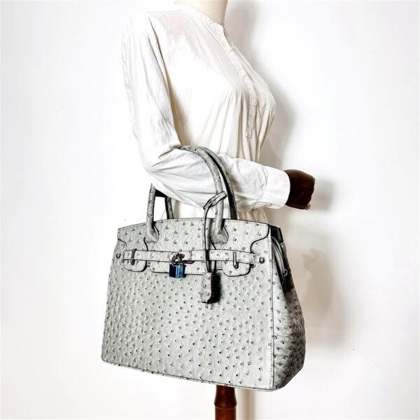 5203-Túi xách tay/đeo chéo-Synthetic Ostrich leather Birkin style handbag/crossbody bag1