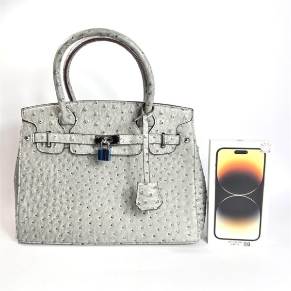 5203-Túi xách tay/đeo chéo-Synthetic Ostrich leather Birkin style handbag/crossbody bag3