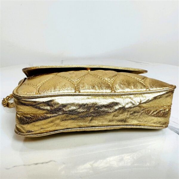 5207-Túi đeo vai/đeo chéo/đeo bụng-MOSCHINO heart quilted gold crossbody bag8