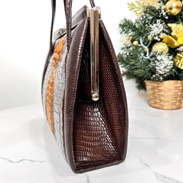 5211-Túi xách tay-Vintage crocodile leather handbag4