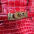 5212-Túi xách tay-CAMELLIA ART crocodile embossed Birkin style handbag9