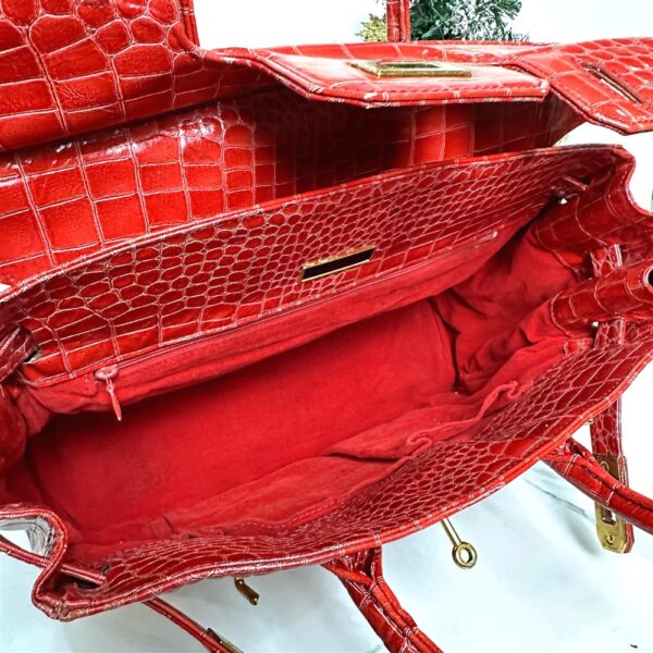 5212-Túi xách tay-CAMELLIA ART crocodile embossed Birkin style handbag12