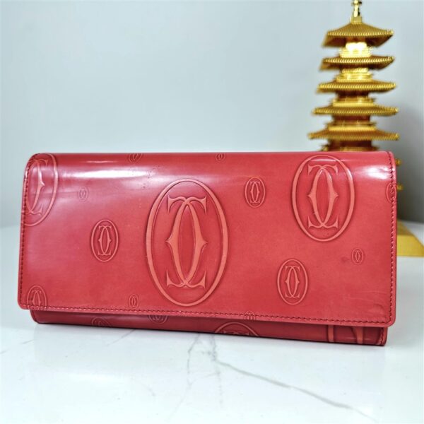 5228-CARTIER Happy Birthday Rose Calf Leather Wallet-Ví dài nữ3