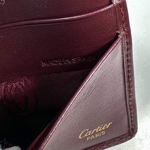 5232-Ví nam-CARTIER men’s Burgundy leather wallet-Mới 100%-Chưa sử dụng10