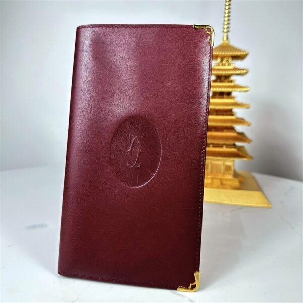 5234-CARTIER boudeaux leather wallet-Ví dài nam/nữ0