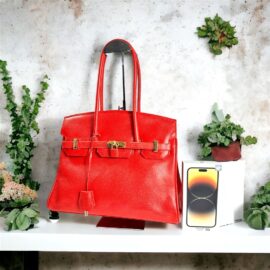5208-Túi đeo vai/xách tay-Birkin style red leather bag