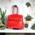 5208-Túi đeo vai/xách tay-Birkin style red leather bag0