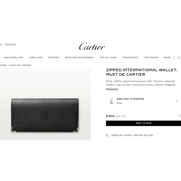 5230-Ví dài nam/nữ-CARTIER Cabochon De Wallet-Khá mới17