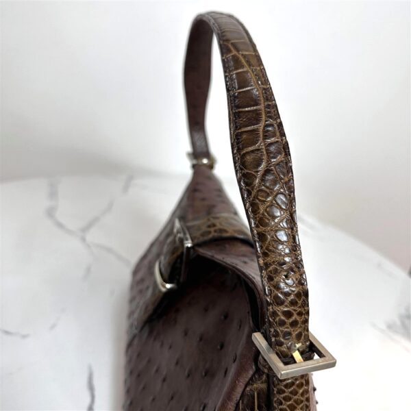 5241-Túi xách tay-Ostrich & Crocodile leather handbag5