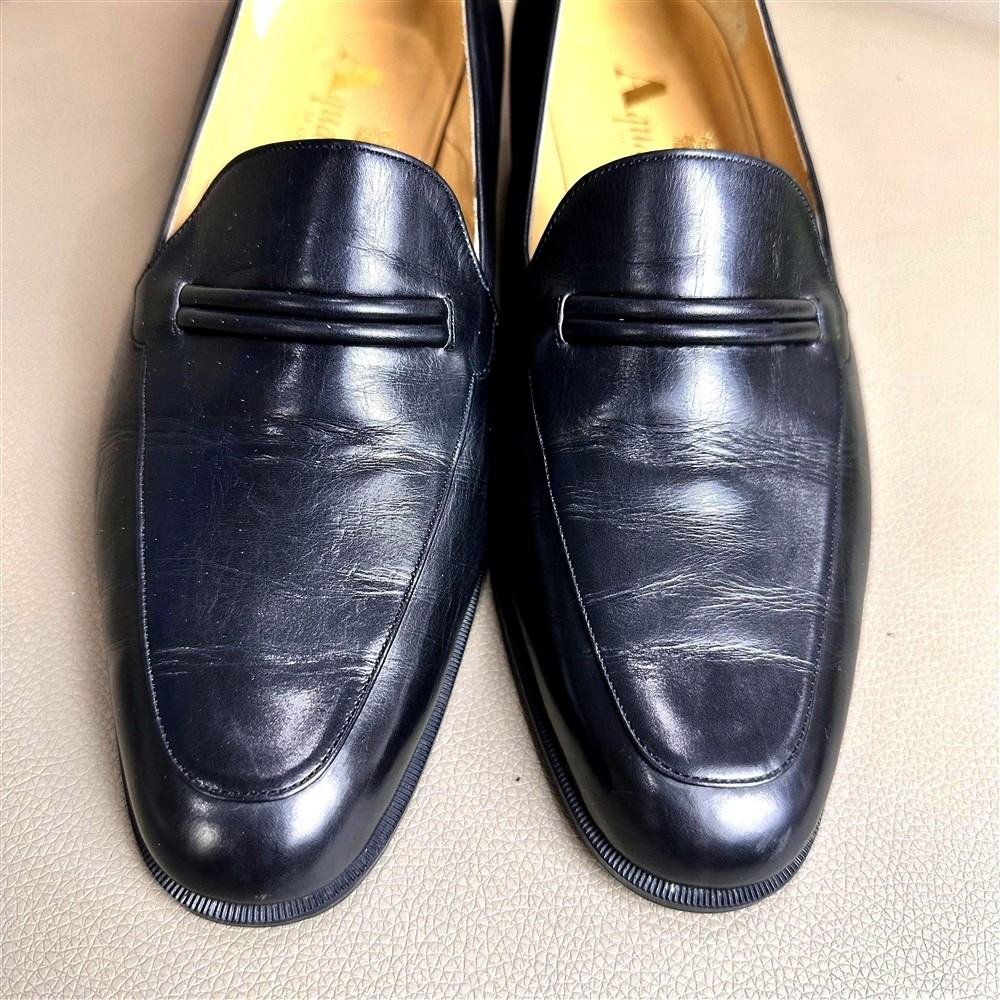 3916 Size 36.5 23.5cm AQUASCUTUM of London vintage Loafers Gi y