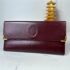 5255-CARTIER Burgundy Leather Bifold Long Wallet-Ví dài nữ-Đã sử dụng0