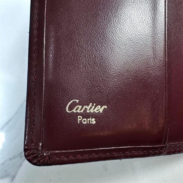 5260-Ví nam/nữ-CARTIER bordeaux must line tri-fold leather wallet5