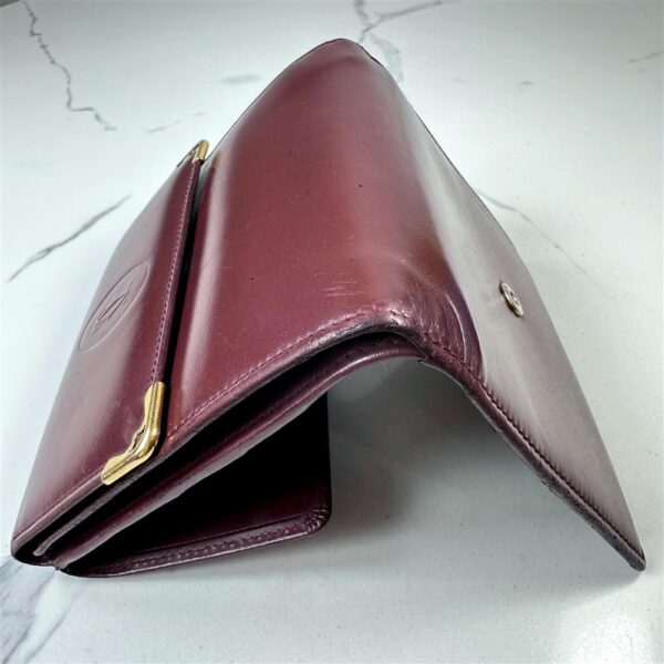 5260-Ví nam/nữ-CARTIER bordeaux must line tri-fold leather wallet-Đã sử dụng8