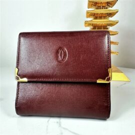 5261-Ví nam/nữ-CARTIER bordeaux must line tri-fold leather wallet