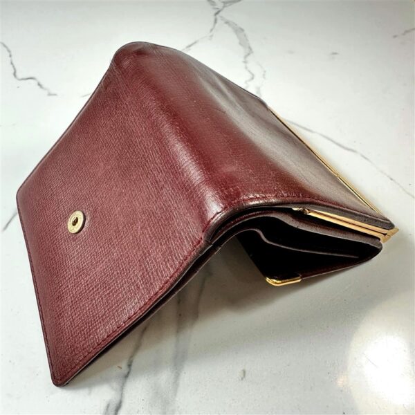 5261-Ví nam/nữ-CARTIER bordeaux must line tri-fold leather wallet-Đã sử dụng3