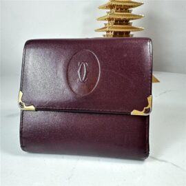 5262-Ví nam/nữ-CARTIER bordeaux must line tri-fold leather wallet