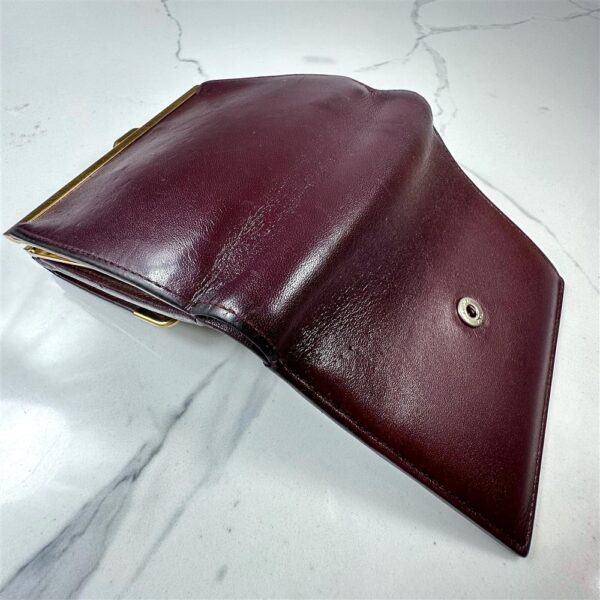 5262-Ví nam/nữ-CARTIER bordeaux must line tri-fold leather wallet-Đã sử dụng4