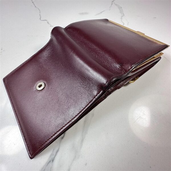 5262-Ví nam/nữ-CARTIER bordeaux must line tri-fold leather wallet-Đã sử dụng5