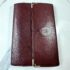 5259-Ví nữ/nam-CARTIER burgundy leather compact wallet-Khá cũ1