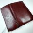 5259-Ví nữ/nam-CARTIER burgundy leather compact wallet-Đã sử dụng3