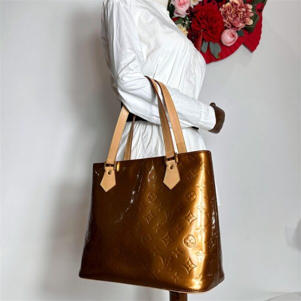 5271-Túi xách tay/đeo vai-LOUIS VUITTON Houston bronze vernis leather tote bag1