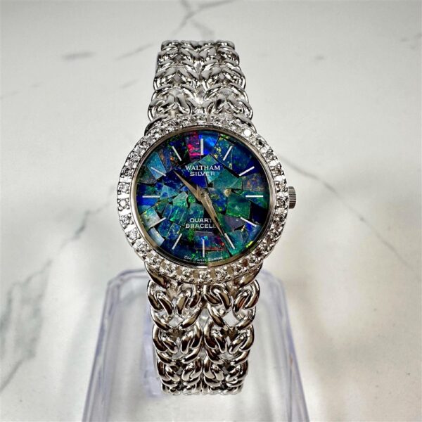 2130-Đồng hồ nữ-WALTHAM Silver 925 Diamond Bracelet Watch1