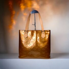 5271-Túi xách tay/đeo vai-LOUIS VUITTON Houston bronze vernis leather tote bag