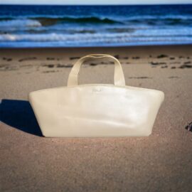 5240-Túi xách tay-FURLA Nude Boat Shaped Matte Leather handbag