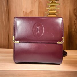 5260-Ví nam/nữ-CARTIER bordeaux must line tri-fold leather wallet-Đã sử dụng