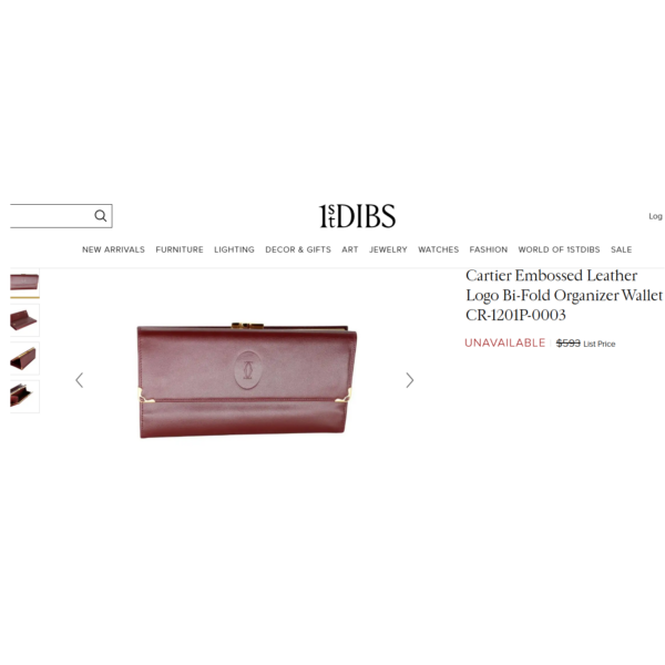 5255-Ví dài nữ-CARTIER Burgundy Leather Bifold Long Wallet-Khá mới14