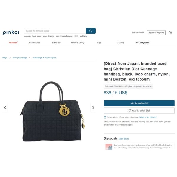5268-Túi xách tay-CHRISTIAN DIOR Canage Lady Dior Boston vintage bag-Khá mới21