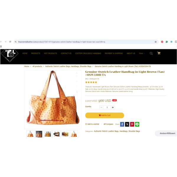 5243-Túi xách tay-Ostrich leather boston bag-Đã sử dụng/Khá sạch14