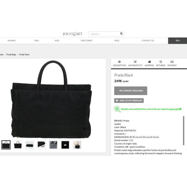 5270-Túi xách tay-PRADA TESSUTO DOUBLE nylon tote bag-Đã sử dụng/Khá mới18