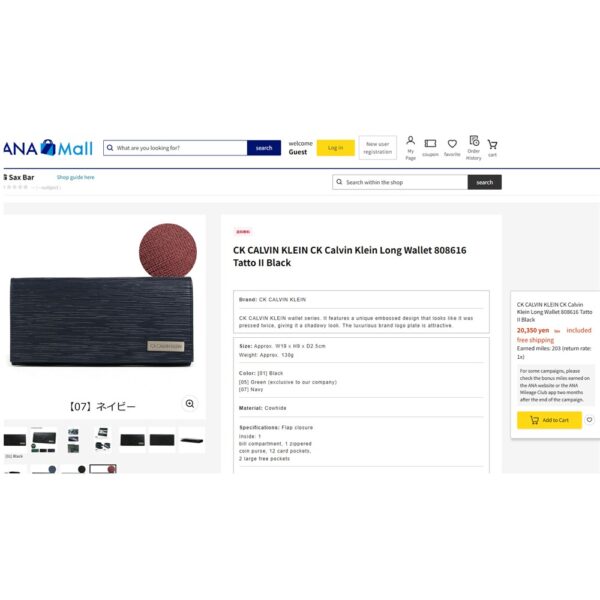5266-Ví dài nữ/nam-CALVIN KLEIN long wallet-Khá mới9