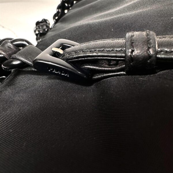5275-Túi đeo vai-PRADA TESSUTO Black Chain nylon shoulder bag11