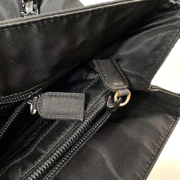 5275-Túi đeo vai-PRADA TESSUTO Black Chain nylon shoulder bag16