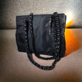 5275-Túi đeo vai-PRADA TESSUTO Black Chain nylon shoulder bag-Đã sử dụng