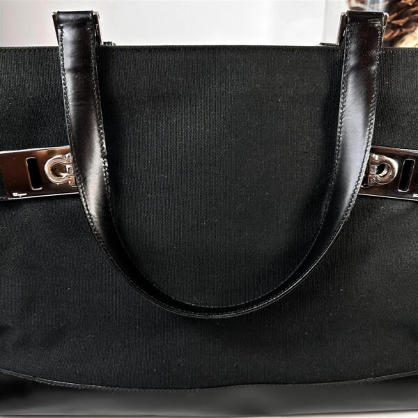 5341-Túi xách tay-SALVATORE FERRAGAMO Gancini leather and cloth handbag10