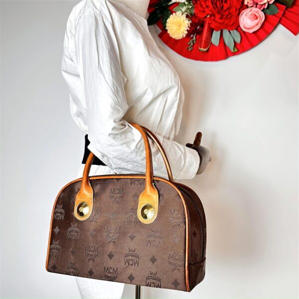 5329-Túi xách tay-MCM Visetos nylon Handbag/Mini Boston bag1