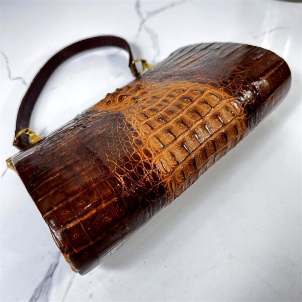 5354-Túi xách tay-Crocodile leather vintage handbag4
