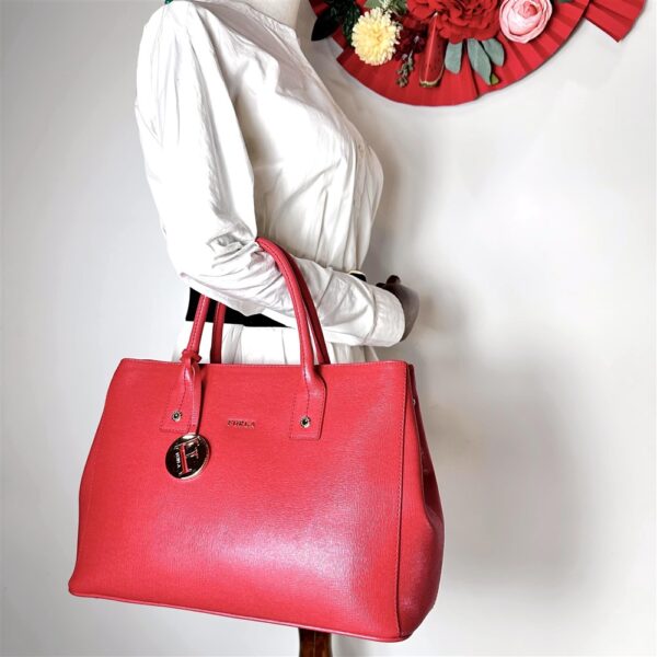 5344-Túi xách tay/đeo vai-FURLA Linda red epi leather satchel bag-Chưa sử dụng1